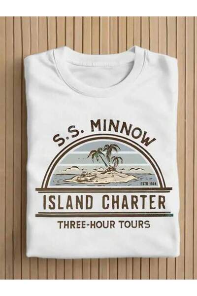 KYMC07 تي شيرت رجالي من SS MINNOW بنمط "Three-Hour Tour ESTD 1964"، تصميم ريت...