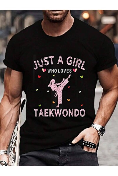 KYMC07 Martial Art Lover Just A Girl Who Loves Taekwondo T-Shirt| Women'S Men...
