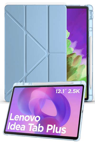 Nezih Case Lenovo Idea Tab Plus 12.1 İnç Uyumlu Tri-Folding Kalem Bölmeli Uyk...