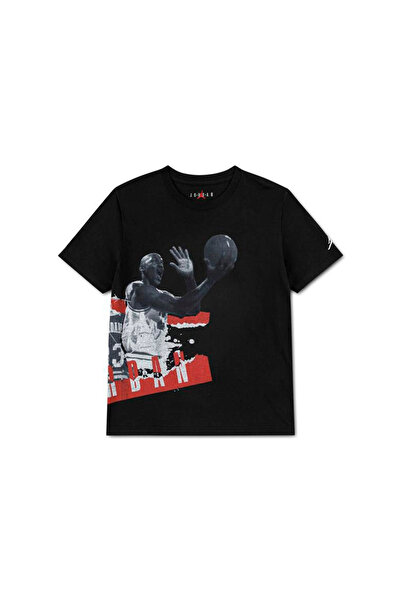 JORDAN MJ HISTORY LESSON Μπλουζάκι SS 95F627-023 Μαύρο 10-12(M)