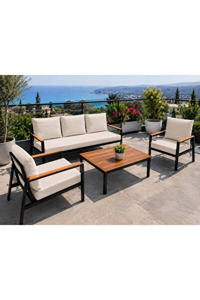 HouseART Balkon Mobilyası , Bahçe Mobilyası, 3-1-1 takıma uygun, Minder Kılıf...