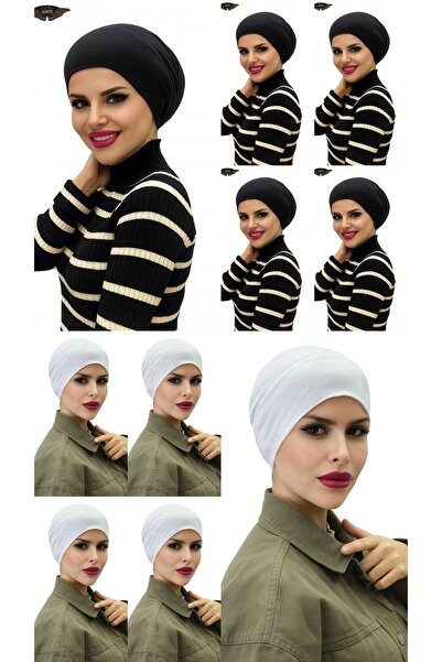 ALDAIYR Adet Tesettür Elastic Non-Slip Seamless Snap-On Sea Cap Practical Cap