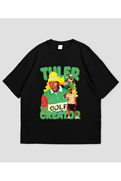Grafftee Clothing تي شيرت تايلر كريتور جولف كبير الحجم مطبوع للجنسين