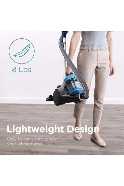 Eureka 1800W Bagless Canister Vacuum Cleaner | 16kPa Powerful Suction, 2.5L Dust Cup, Cyclone Filtration, Washable Filter, Auto Cord Rewind, Variable Speed, Pet Hair Cleaner for Carpet Hard Til