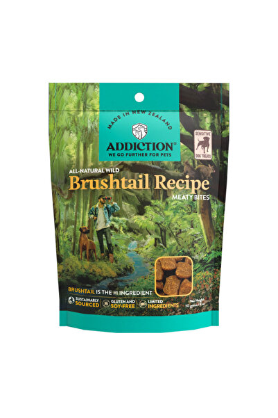 Addiction Brushtail Meaty Bites Limited Ingredients Grain-Free Dog Treats 4OZ