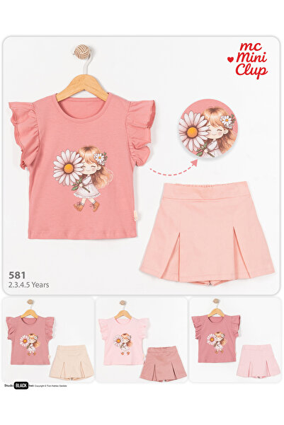 Mc mini clup Girls' Printed Shorts Skirt Baby Girls' Set