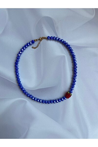 Burçin Örbük Accessory Kobalt Mavisi Kristal & Murano Böğürtlen El Yapımı Kolye