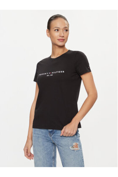Tommy Hilfiger Tricou de damă WW0WW31999BDS Negru