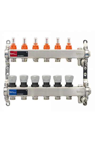Everpower Set colector din oțel inoxidabil cu debitmetre, aerisitor manual și...