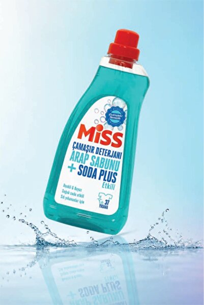 Miss Sıvı Çamaşır Deterjanı Arap Sabunu Soda Plus etkili 1500 ml (1.5 lt) 1 a...