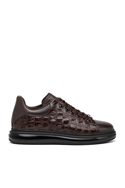 Tergan Kahverengi Hakiki Deri Erkek Sneaker - E25S1AY57394-A24