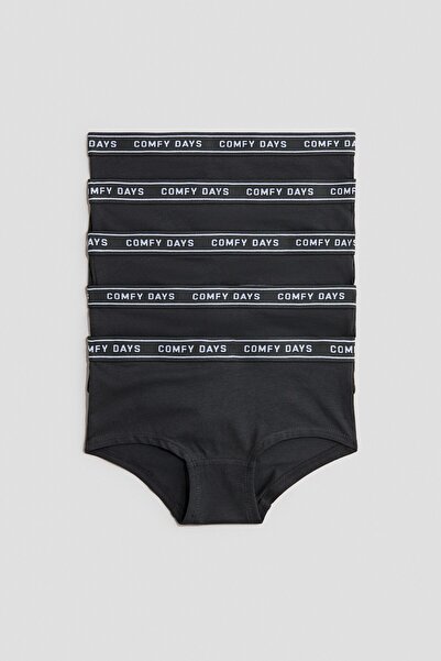 H&M 5'li Pamuklu Hipster Külot