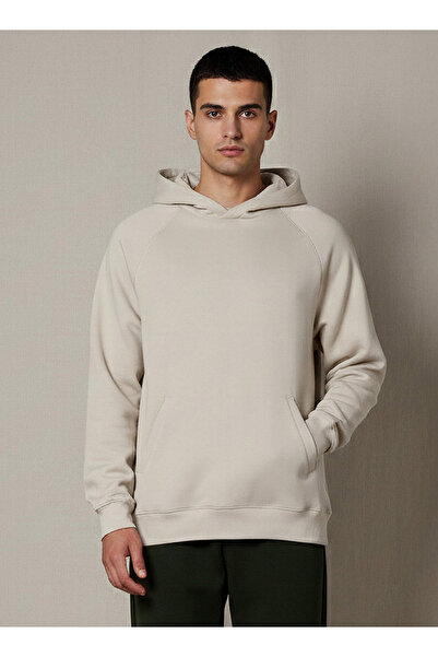 FAV TONAL PRINT DETAIL POCKET HOODIE
