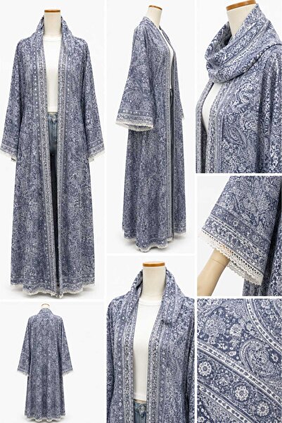 Generic Pashmina Abaya Royal blue With Stone