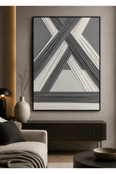 Ghaith Store Luxury Abstract Canvas Art - Modern Wall Decor for Living Room a...