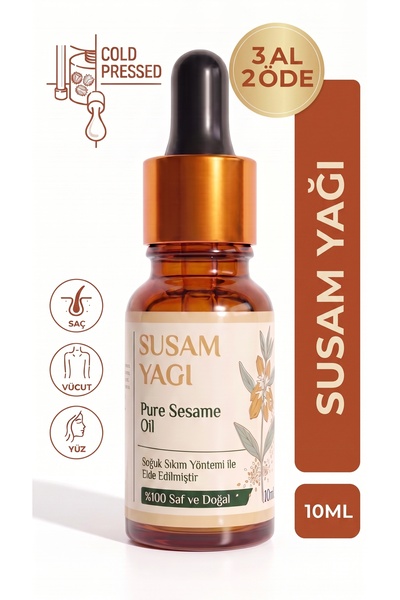 aktarloji Susam Yağı 10 ml / Soğuk Sıkım / %100 Saf Ve Doğal / Sesame Seed Oil