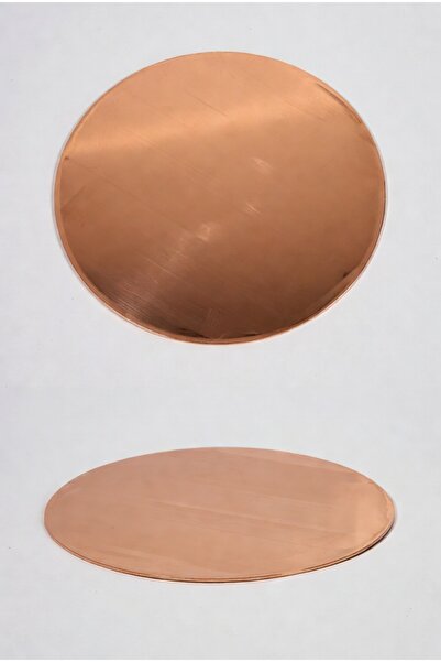 Zinnun Saf Bakır Yuvarlak Disk / Bakır Levha 15 cm Çap, 0.50 mm Kalınlık