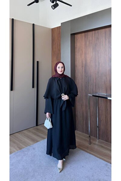 SEREN İŞLER Modal Fabric Dress with Accessory Detail