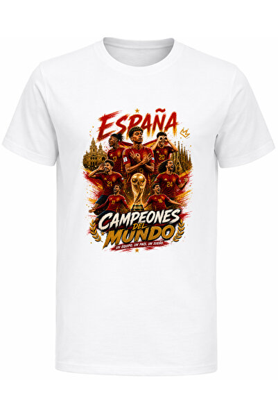Efendioğlu Design تي شيرت للأطفال مطبوع عليه عبارة "world cup espana champion...