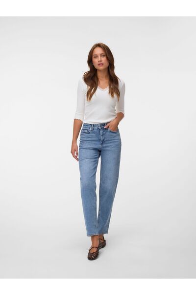 Vero Moda Mom Jeans VMTESSA-STRETCH Hohe Taille Hohe Taille Jeans