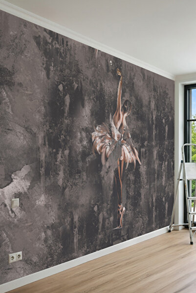 dreamwall Beton Dokulu Soyut Balerin Figürlü Modern Sanatsal Tek Parça Teksti...