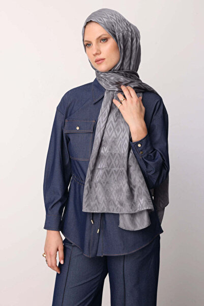 wesscollection شال نسائي منسوج من الجاكار اللامع بنقشة البقلاوة مقاس 75x185 سم