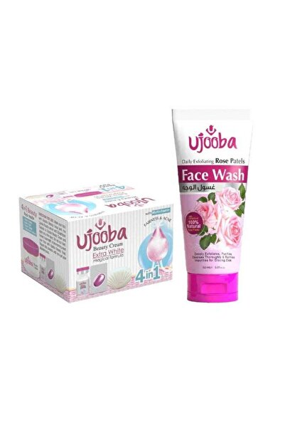 ujooba 4 in 1 Beauty Cream + Rose Face Wash (Combo Pack) - Pack of 2