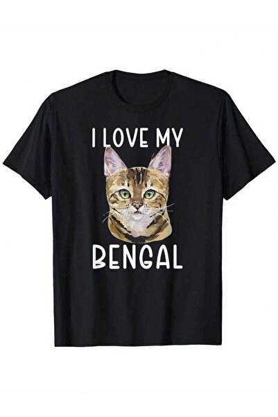 799 تي شيرت رجالي بطبعة "I Love My Bengel" مصنوع من القطن بنسبة 100% - تي شير...