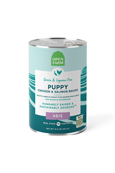 open Farm Puppy Recipe Chicken & Salmon Wet Dog Food In Can 354G