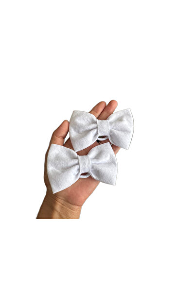 feltland Fundite de par din fetru pentru fetite FELTLAND, set 2 buc, 9*6cm, alb