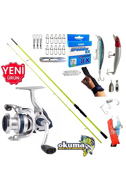 Okuma Aria 4000 210cm 5-45gr Karbon High Tech Maket Balık Spin Olta Takımı Seti