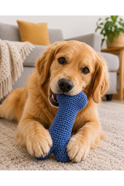 FLY LIFE Knitted Bone Dog Toy