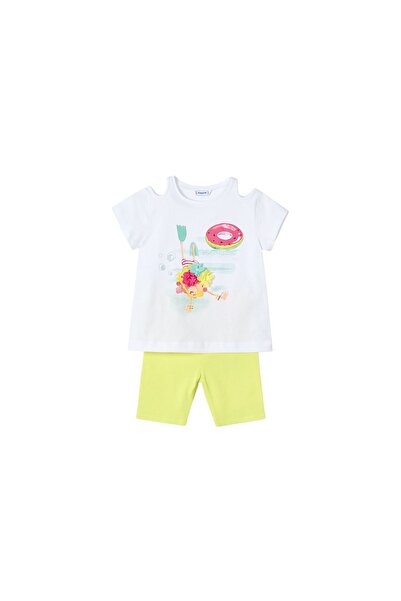 MAYORAL Set tricou și pantaloni scurți pentru fete 3708 Galben