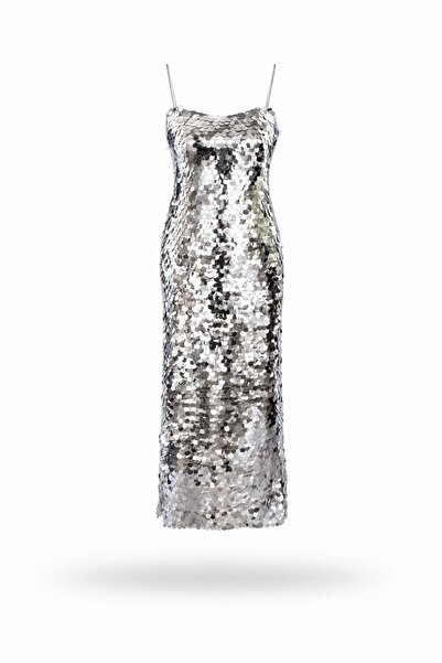 Julidress Strappy Lined Midi Length Premium Large Sequined Dress