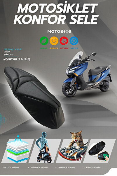 Motobros Kymco X-Town 250I Comfort Seat Motorcycle Seat Cover Visco Sponge Se...