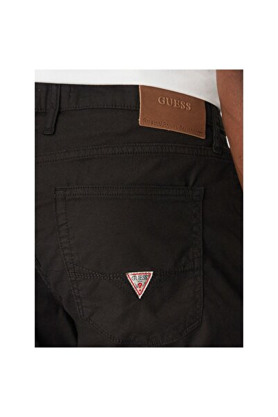 Guess Pantaloni bărbați din material textil M5RAS2WGXW1 Negru