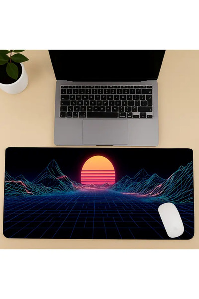 VOOKA Professional 90*40 Gaming Supported Player Sunset Patterned Mousepad Ul...