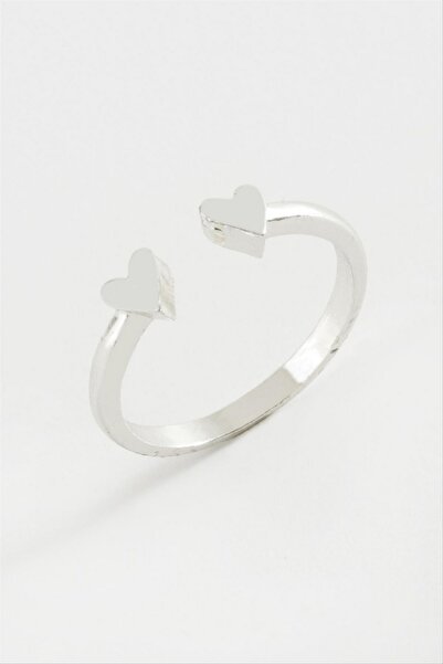 ZERO LAND Ilkestor Heart Joint Ring - (200555) Silver Color