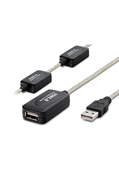 ForWhat 30Mt Silver Black USB Extension Cable for Office Home Office Devices