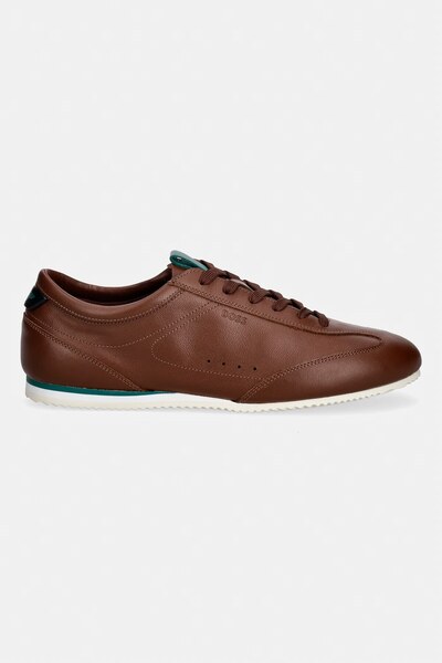 BOSS Men's Carbon Fiber Detailed Comfortable Sole Genuine Leather Brown Sneaker