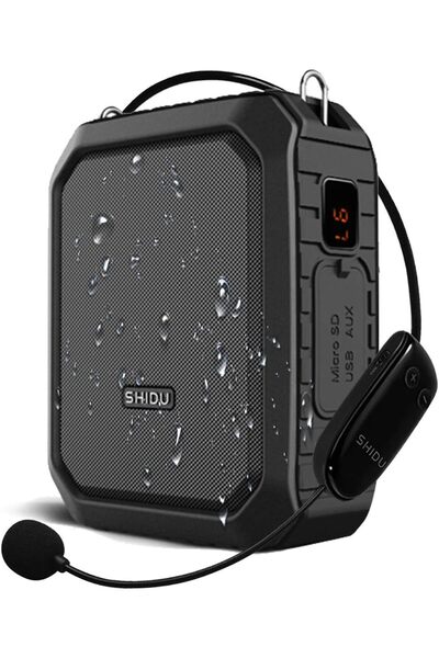 SHIDU Amplificator de voce wireless de 18W, Sistem PA portabil, IPX5, Bluetoo...