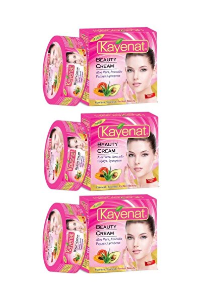 KAYENAT Beauty Cream With Aloe Vera, Avocado, Papaya And Lycopene - Pack of 3