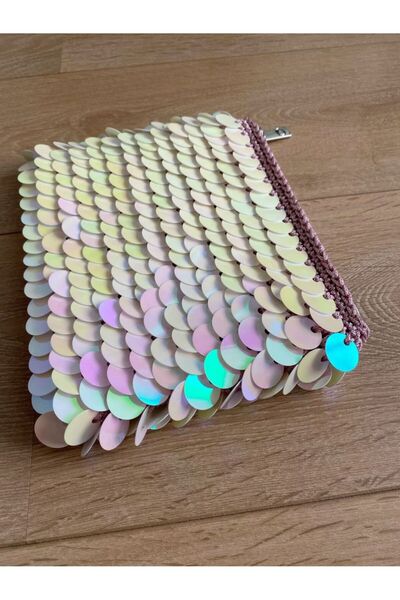 ARTTMACRAME Women's Sequined Hand-Knitted Bag – Stylish for Daily Use, Handma...