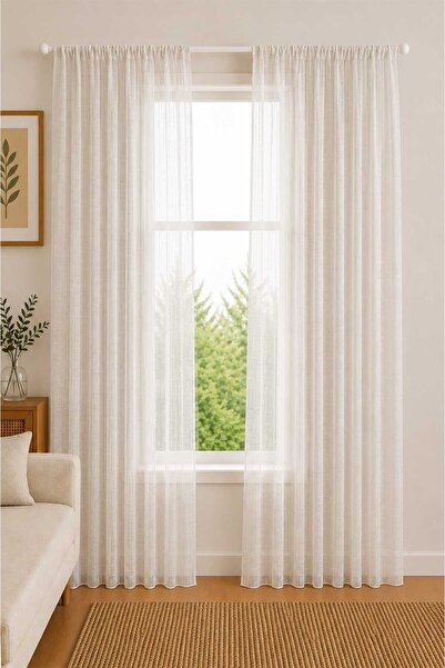 Premier Home ستارة داريا كريمي من التول مقاس خاص 140×260 بدون طيات