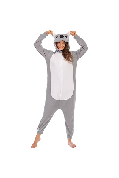 OEM Pijama Damă Kigurumi Onesie Salopetă Costum Deghizare Koala Gri XL