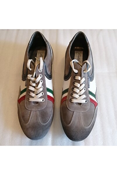 Butik Tülin Men's Genuine Leather Suede Gray Multi-Colored Patchwork Combinat...