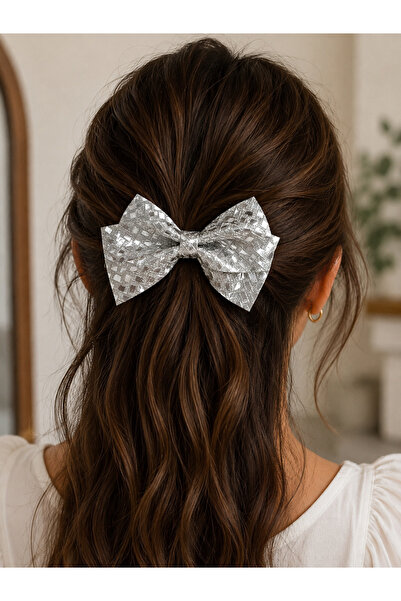 Bymiel Women's Bowknot Oversized Automatic Hair Clip – Shiny Textured