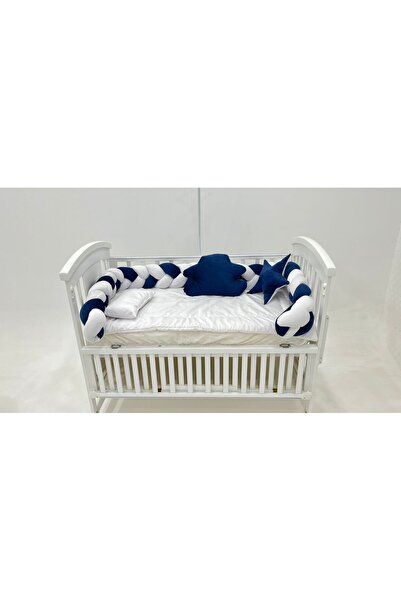 Mini Baby مفرش سرير .حاجز سرير ظفيرة 130 في 70
