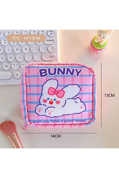 synshop Kawaii Teddy Cute Teddy Bear Patterned Sanitary Pad Bag |   Organizer...