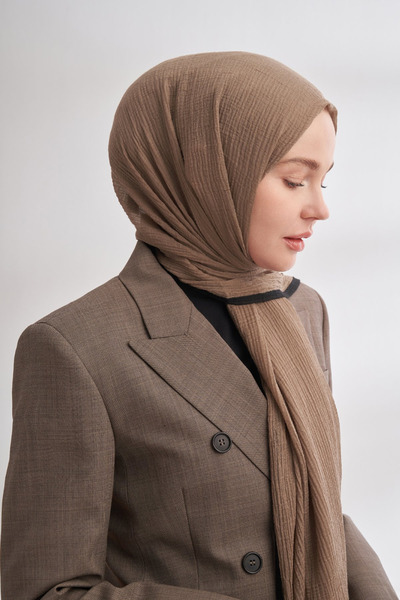ARMANDA Muslin Piping Shawl Asm3352-716 Ash